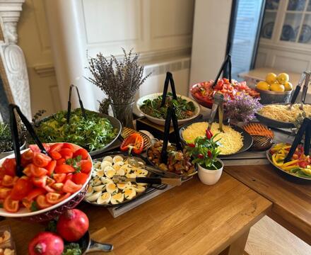 Salad bar at Parkside School