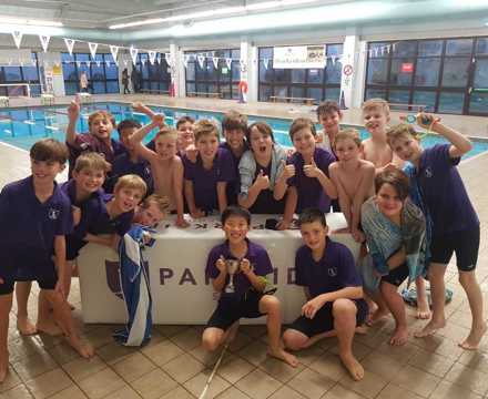 Purple club winners of the 2018 Year 5 & 6 club swim gala