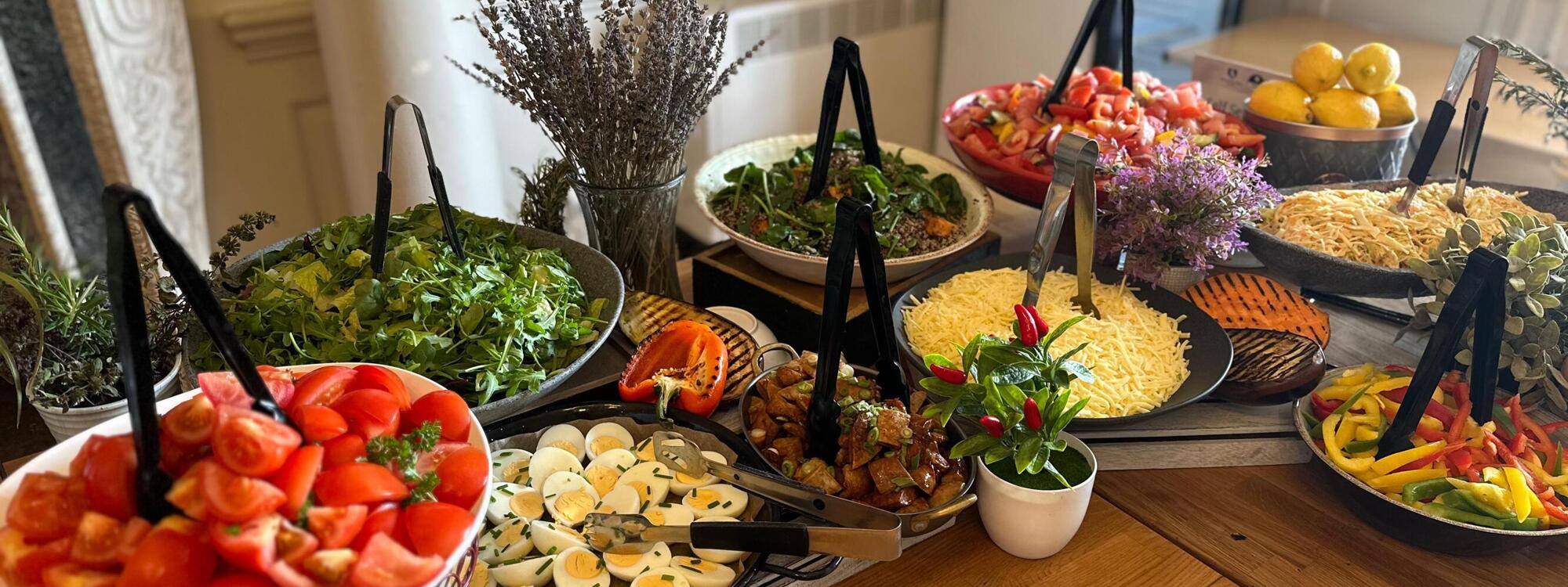 Salad bar at Parkside School